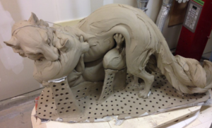 Firing Clay Sculptures In A Kiln