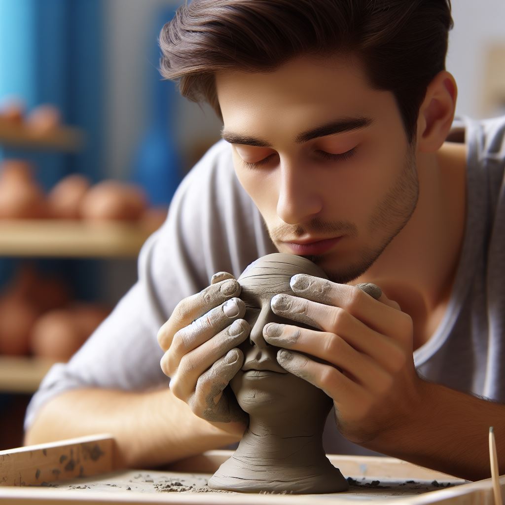 sculpting with clay for reducing stress and anxiety in the workplace