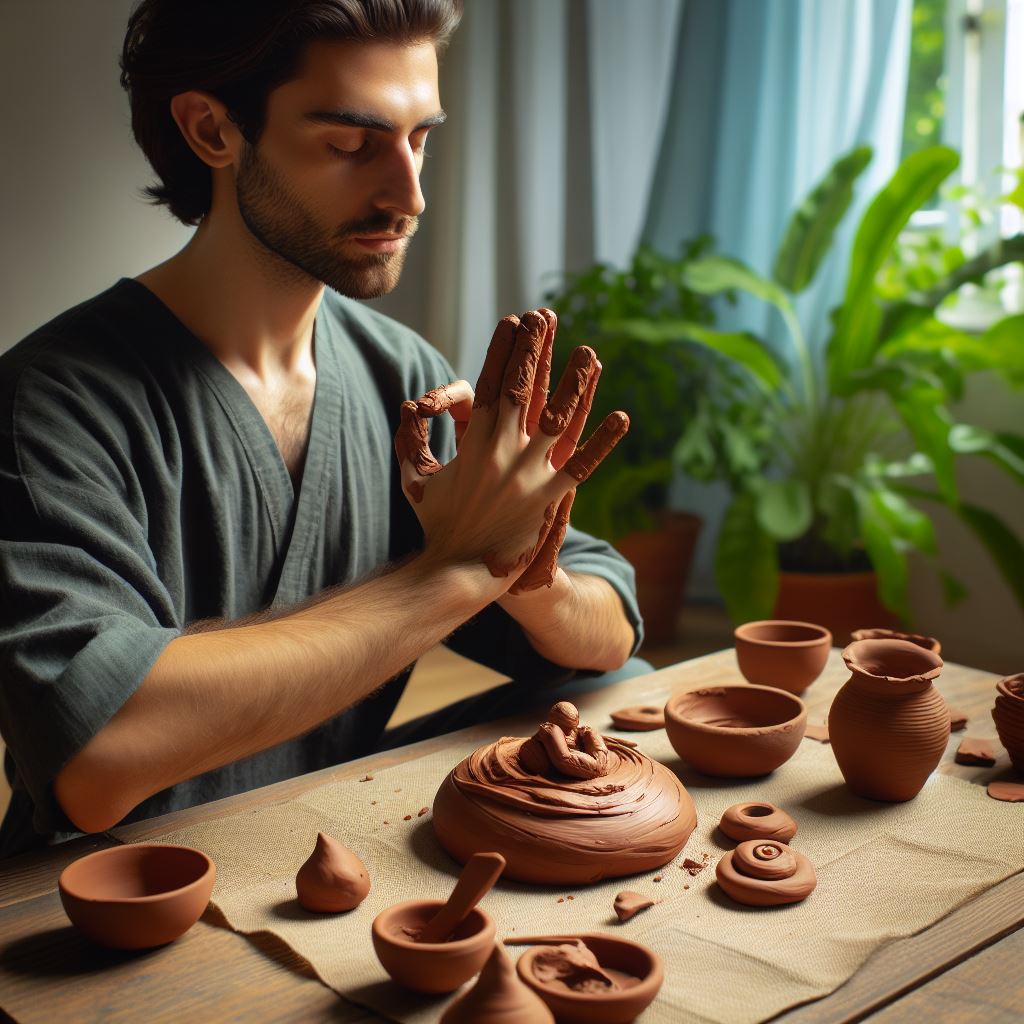 clay sculpting for relaxation