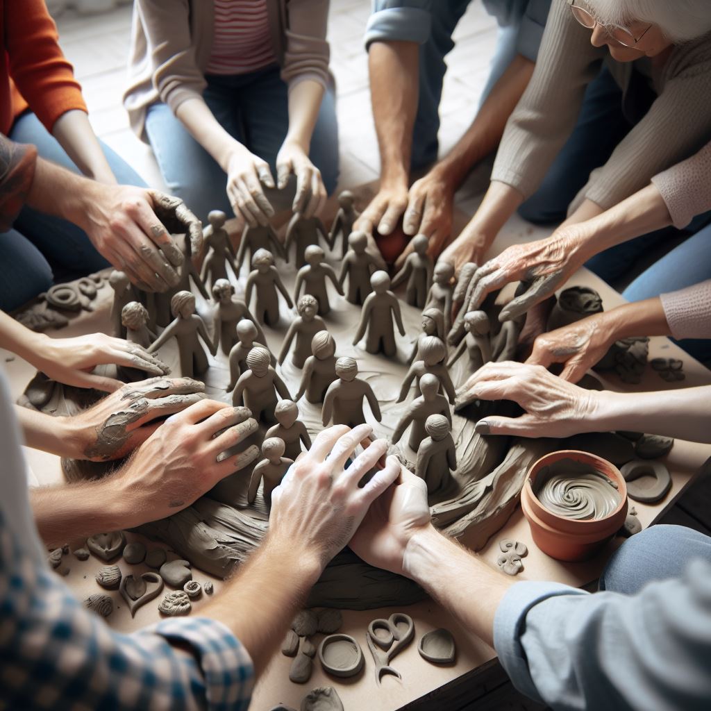 Sculpting with Clay for Social Engagement and Community Projects