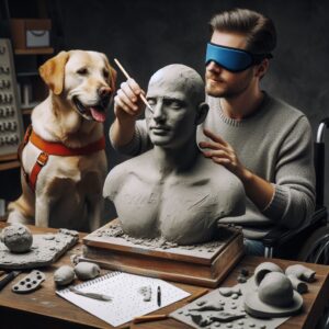 clay sculpting for people with low vision