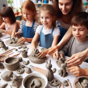 promoting clay sculpting workshops in schools