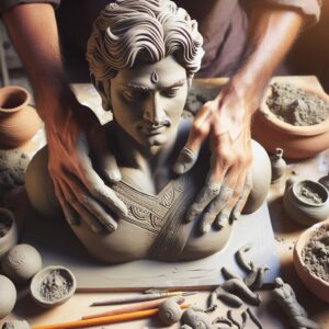 Tools and Materials for Sculpting Clay Busts