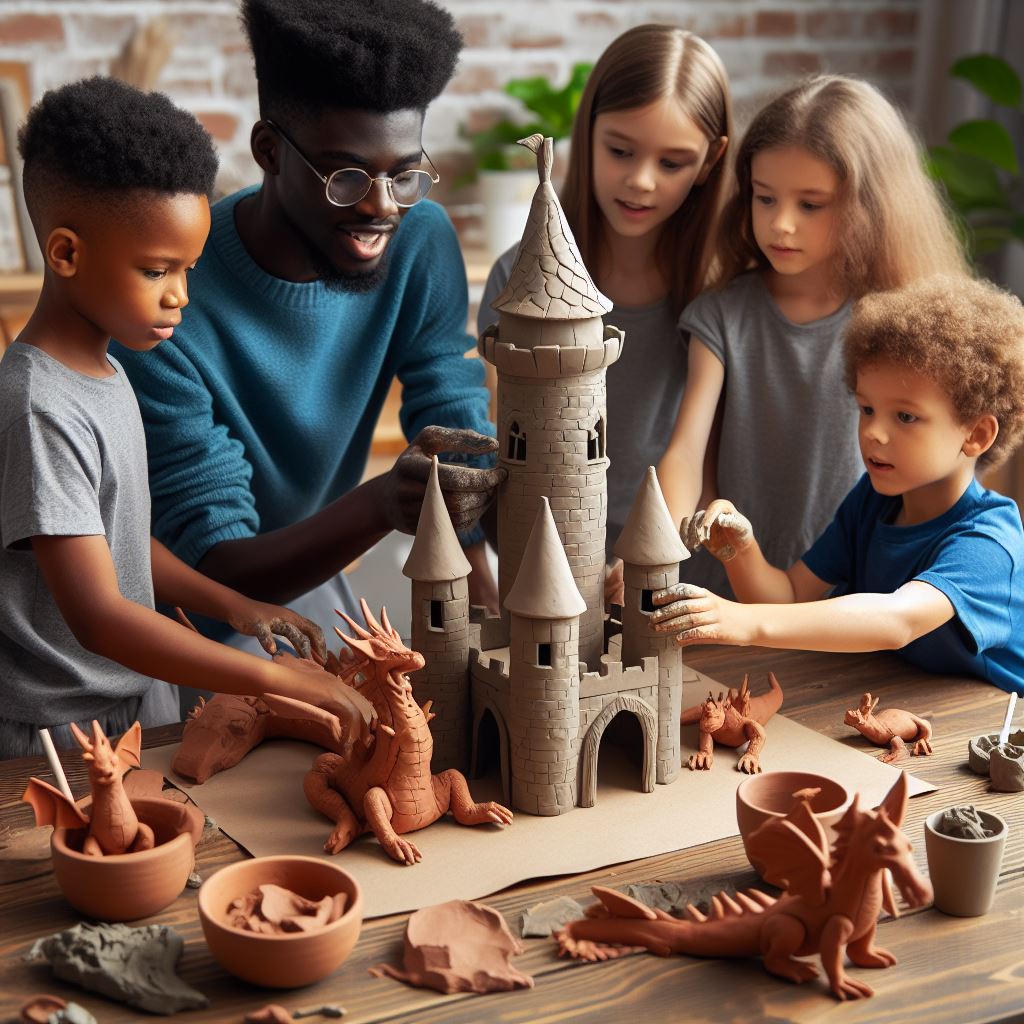 sculpting with clay for fostering social skills and teamwork in children