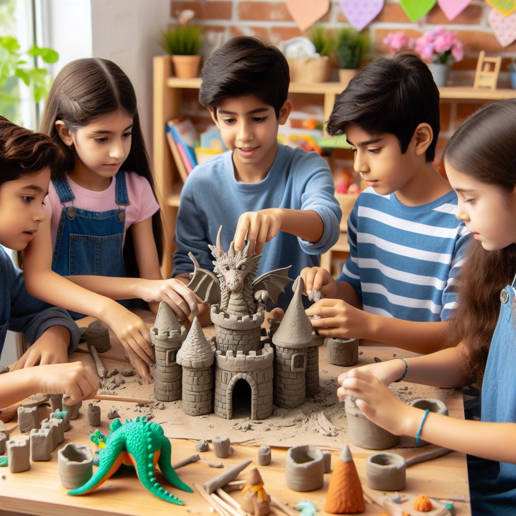 sculpting with clay for fostering social skills and teamwork in children