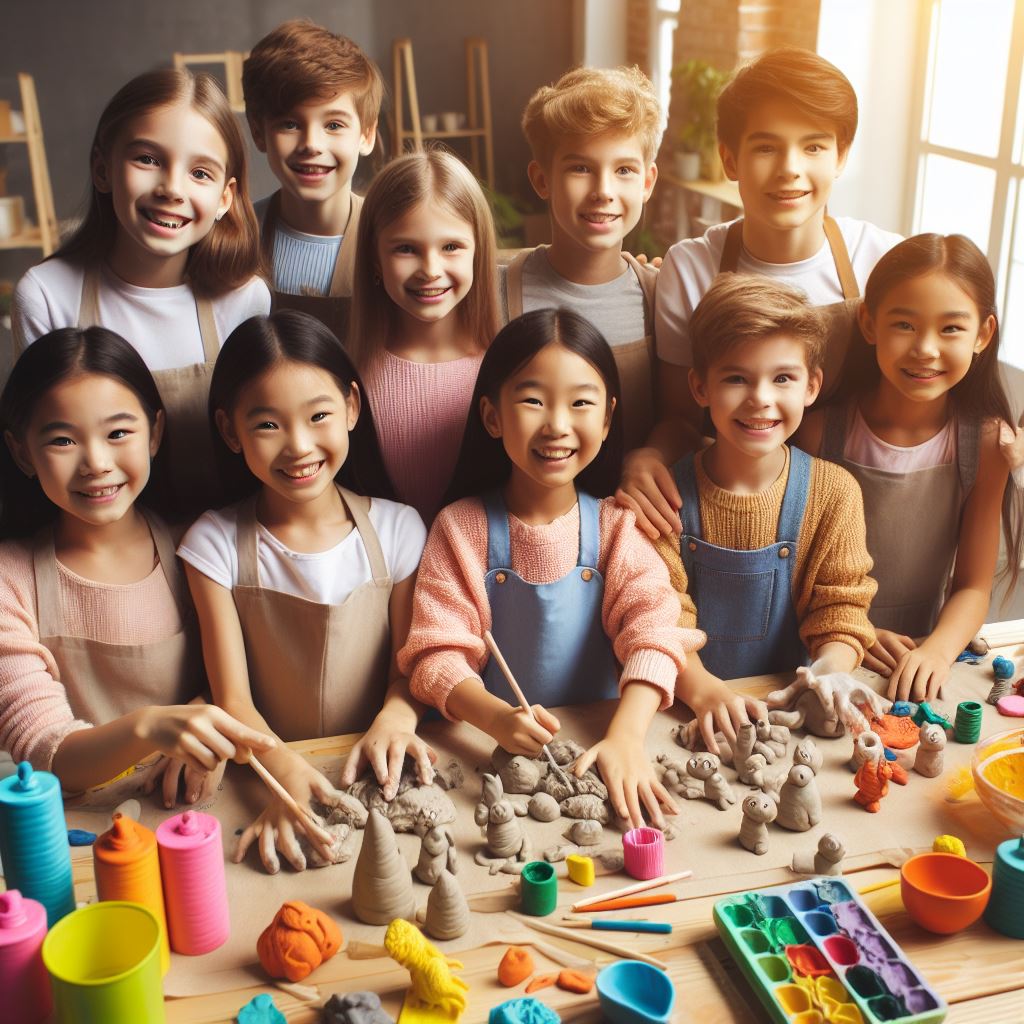 sculpting with clay for reducing stress and anxiety in children