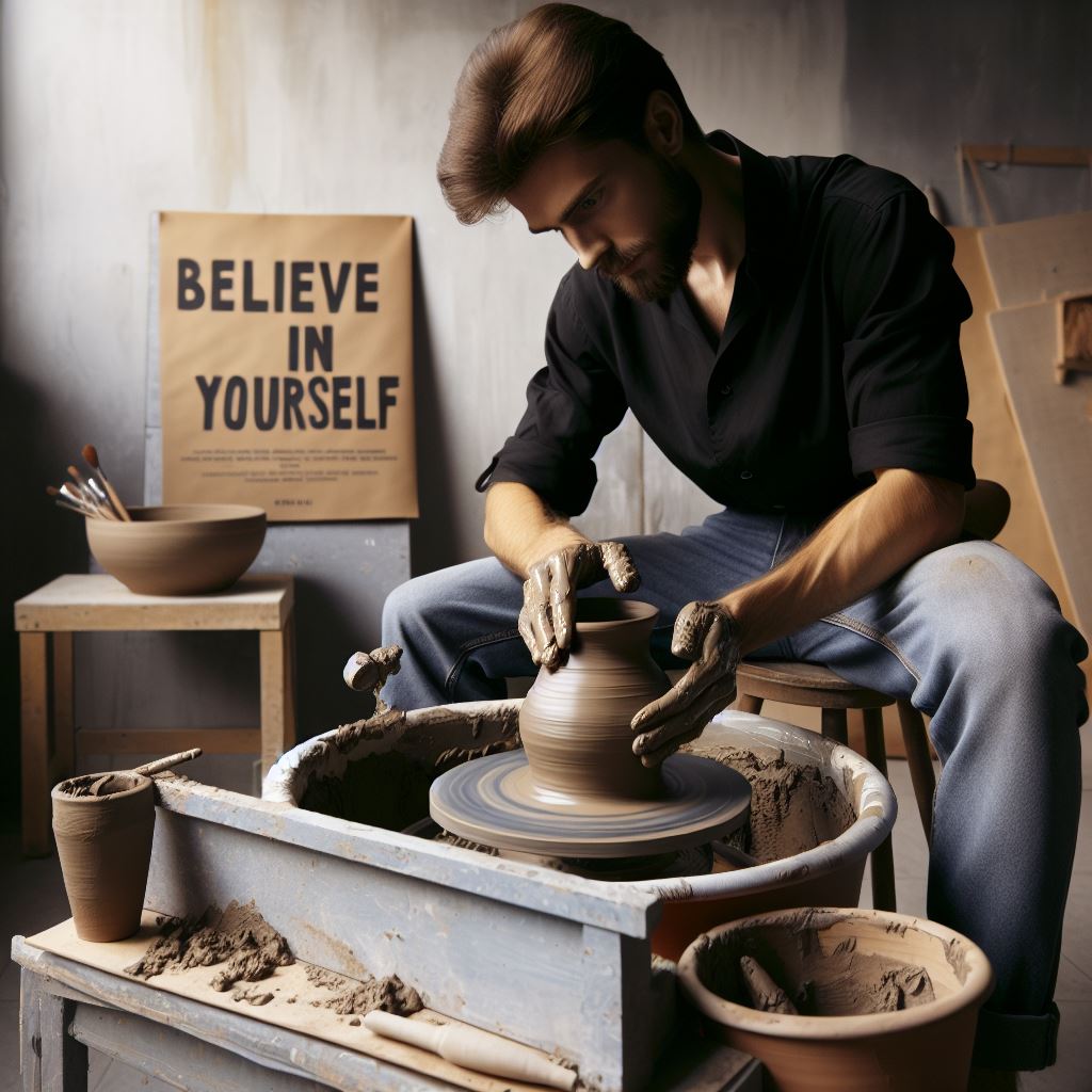 sculpting with clay for self-confidence and self-esteem