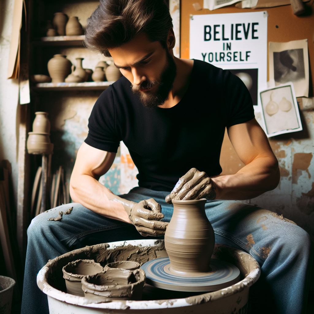 sculpting with clay for self-confidence and self-esteem