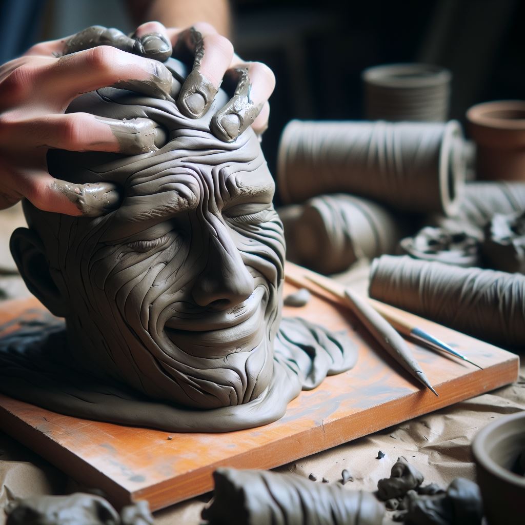 sculpting with clay for stress relief and anxiety